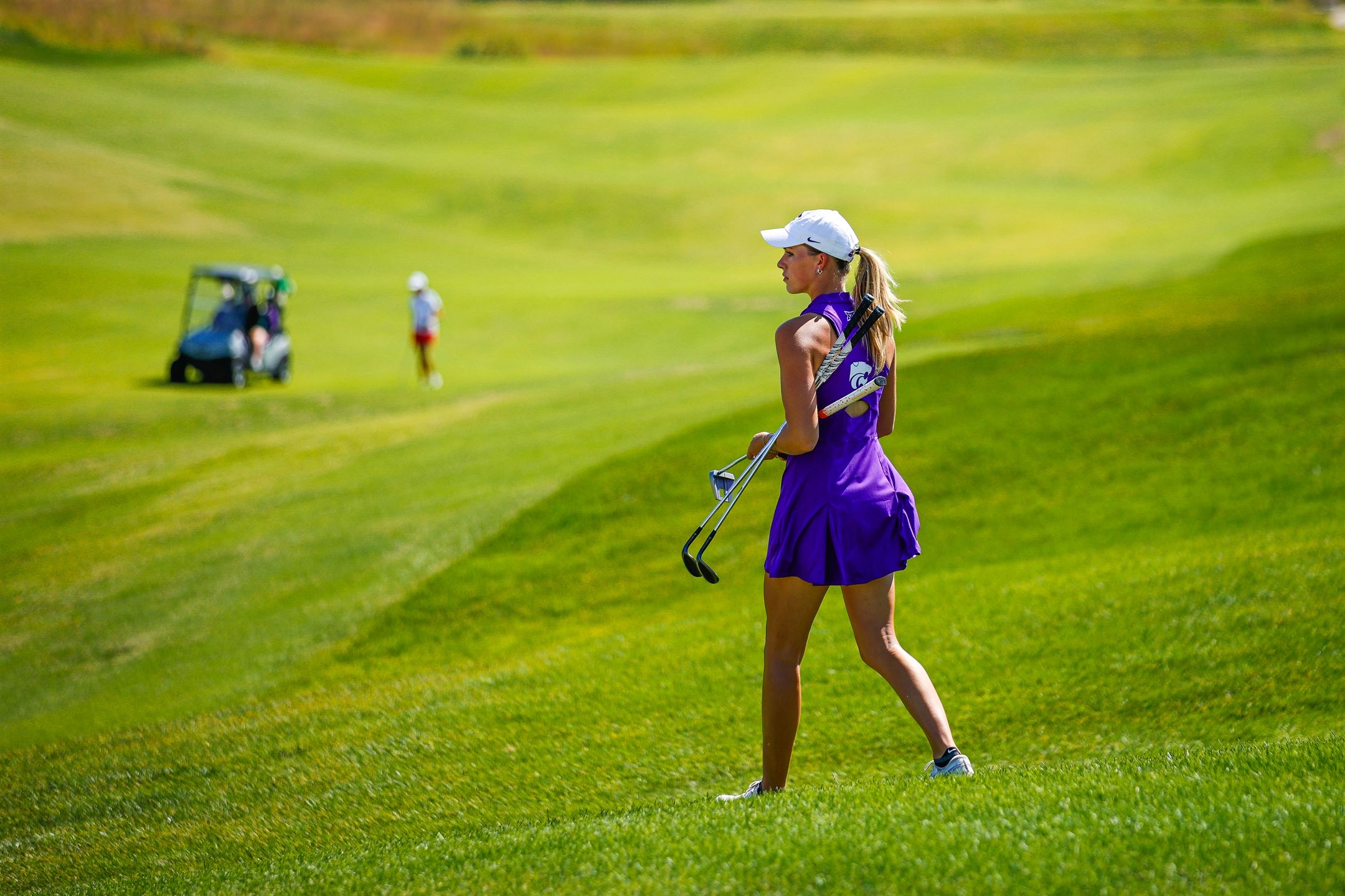 Noa van Beek out on the course