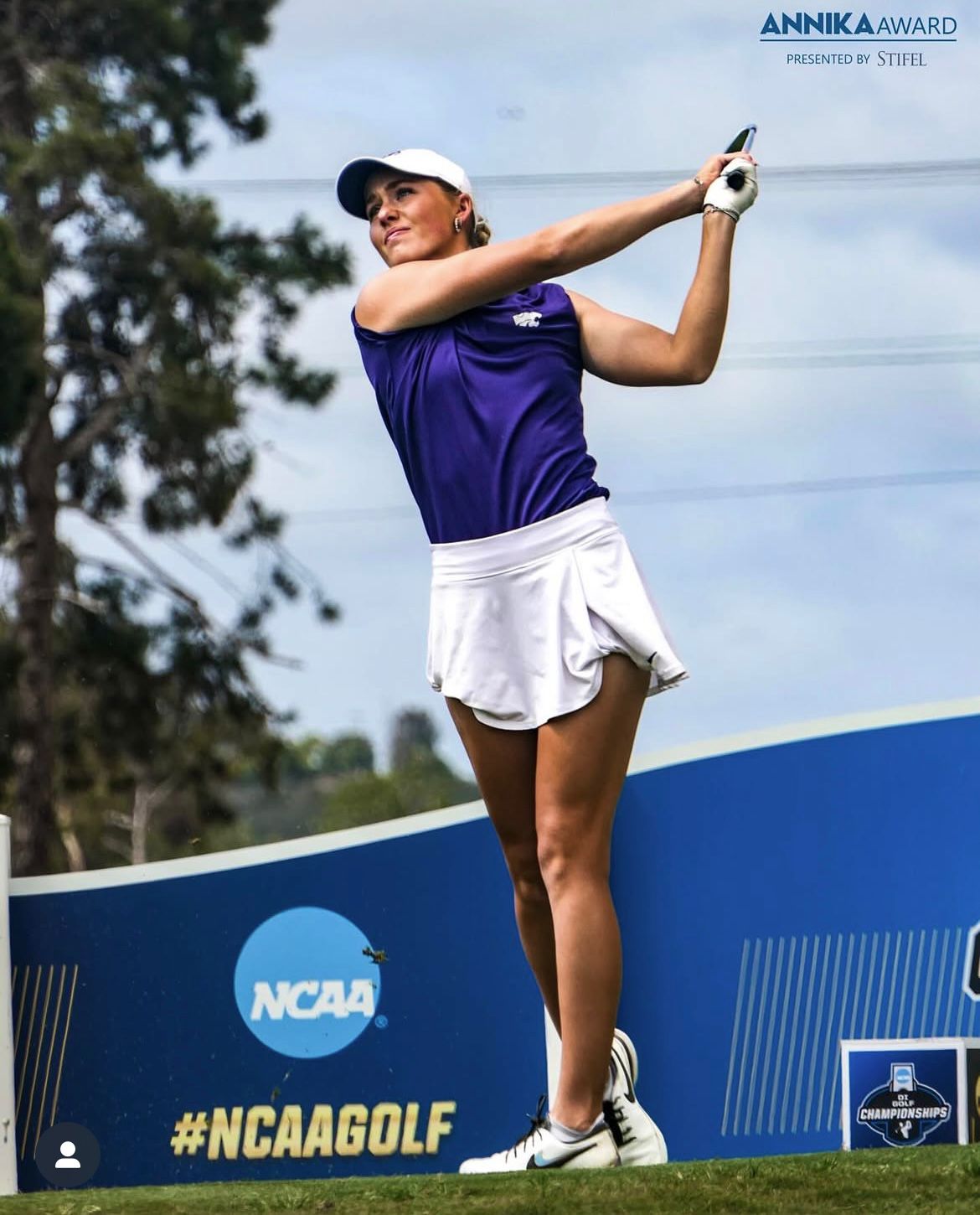 Noa van Beek competing in NCAA Division I golf